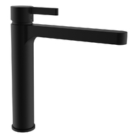 Zenith Swivel Sink Mixer - Pillar Style - 4 Star Matt Black (Lf)
