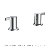 Zenith Sink Top Assembly - 1/4 Turn Ceramic  White &amp; Chrome (Lf)