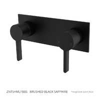 Zenith Twin Wall Mixer Brushed Black Sapphire (Lf)