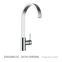 Zenith Swivel Sink Mixer - Vertical Style - 4 Star Satin Chrome (Lf)