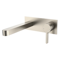 Zenith Horizontal Wall Mixer Set - Basin/Sink - 6 Star  Brushed Nickel Trim Kit (Lf)
