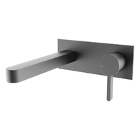 Zenith Horizontal Wall Mixer Set - Bath Gunmetal Trim Kit