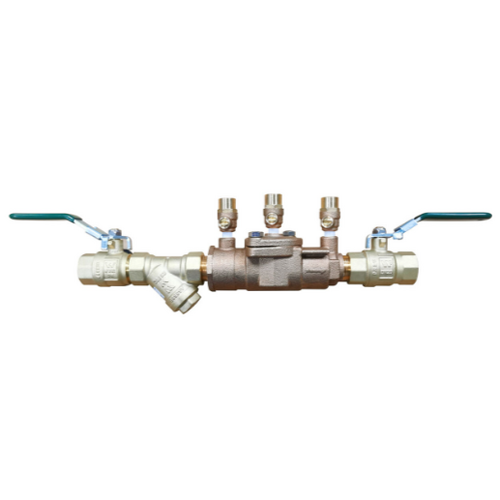 32mm DCV Brass C/W Lockable B/Valves & Str - Watts