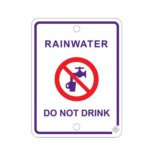 70mm X 92mm Rainwater Prohibition Sign 