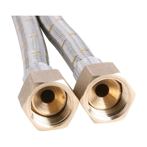 10mm Stainless Steel Gas Hose 1/2" BSP FF x 1/2" BSP FF (1200mm)