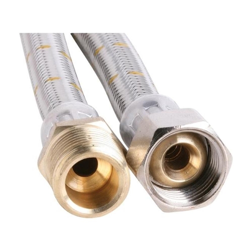 10mm Stainless Steel Gas Hose 1/2" BSP FC x 1/2" BSP M (600mm)