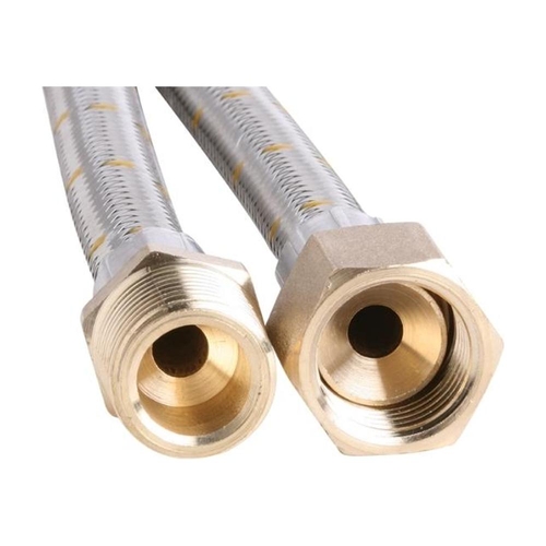 10mm Stainless Steel Gas Hose 1/2" BSP FF x 1/2" BSP M (1200mm)