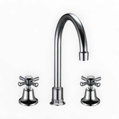 Whitehall CP Hob Sink Set Gooseneck Anti Vndl LF