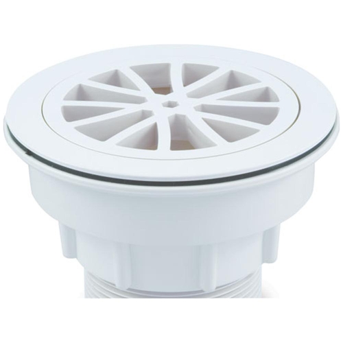 Plug & Waste Shower White 80x50mm