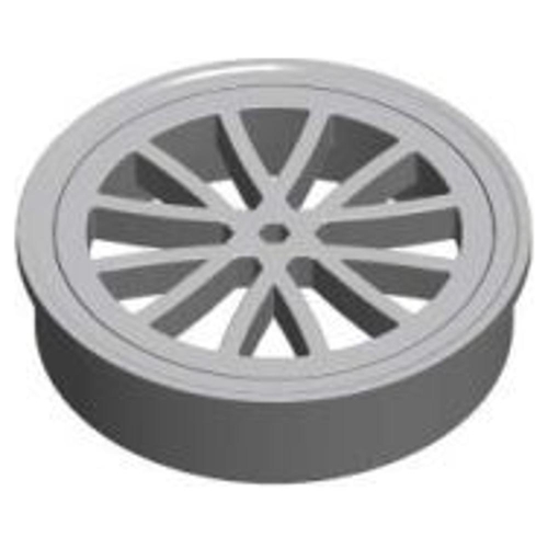 Stubby Floor Grate Plastic Rnd Wh 80mm