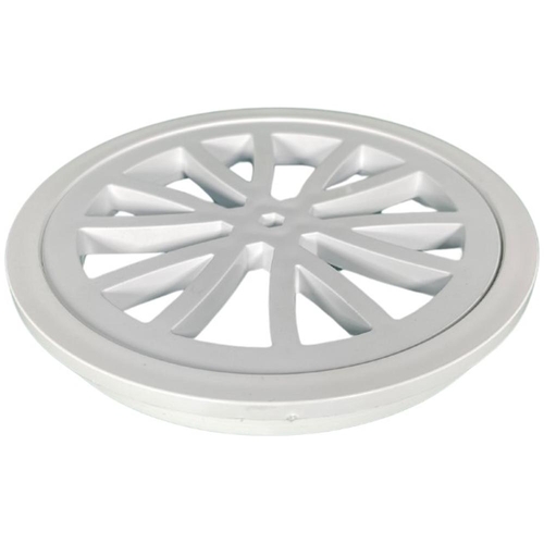 Stubby Floor Grate Plastic Rnd Wh 100mm