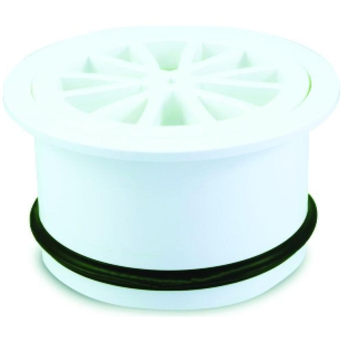 Floor Grate RRJ Rnd White 100mm DWVF0312