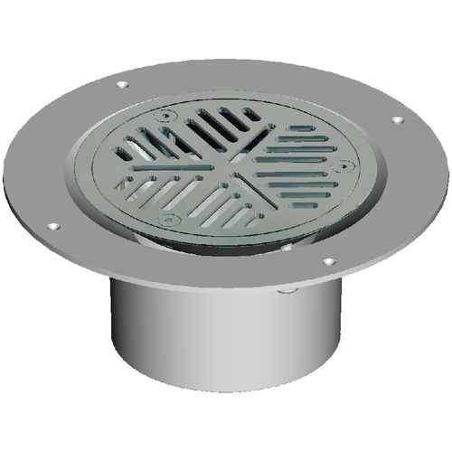 Vinyl Floor Wst Flange SW Grate 100mm