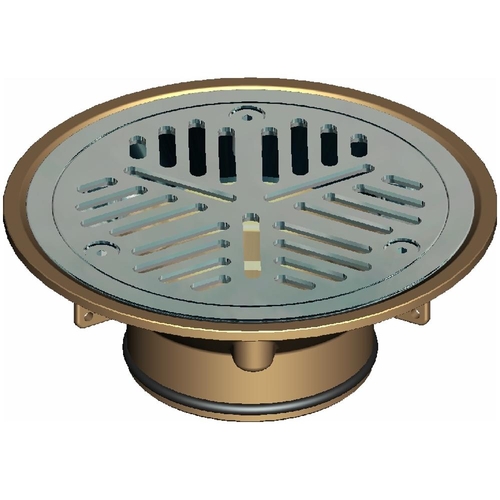 Vinyl Floor Wst Chr Grate Brass 100x80mm