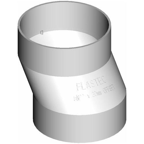 S/Water Downpipe Offset  90mm x 30mm