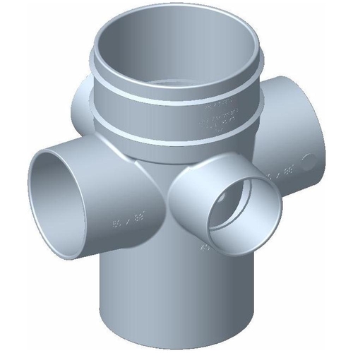 Plastec > Drain Waste Vent (DWV) > Fittings > Gullies, Risers & Accessories > Four Way