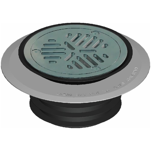 Vinyl Floor Wst P/Flange F/Fin S/S 100mm