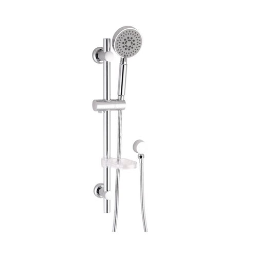LAVAR 5 FUNCTION HAND SHOWER ON RAIL WELS 4 STAR C/P