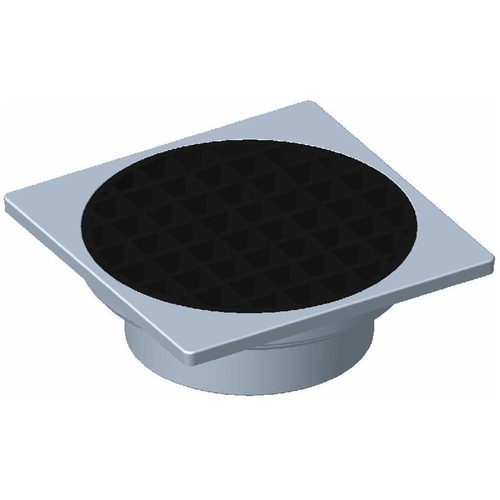DWV F/Collar & Flat Grate Square 100/90mm