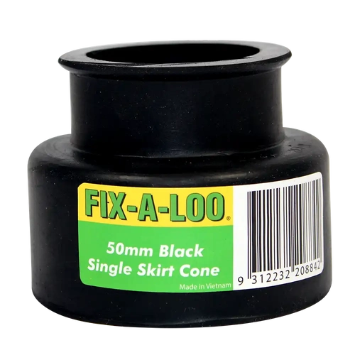 Flush Cone Single Skirt Black 50mm