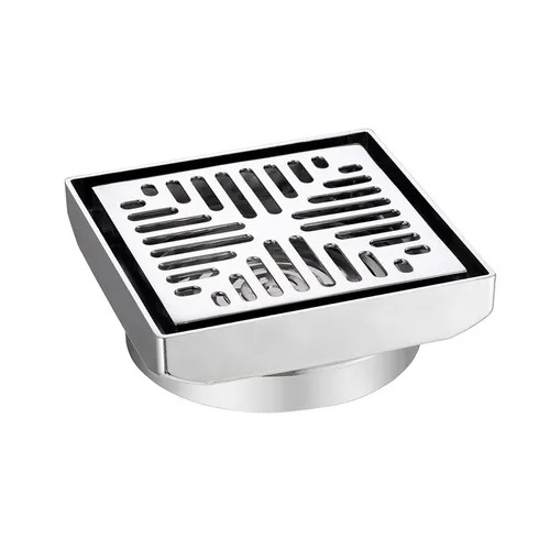 Floor Grate Square Brass Chrome Plated 100mm