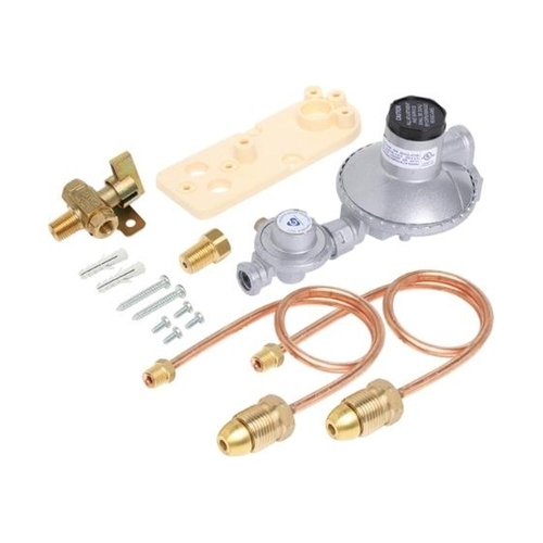 Dual Cylinder LPG Installation Kit 500Mj Regulator Manual Changeover 500Mj with Bracket and Pigtails