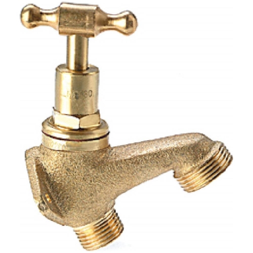 LF 15mm MI BACK PLATED HOSE COCK (1/2") BR