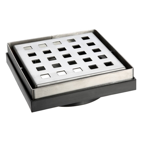 316 Stainless Steel Floor Grate Square 100 Brushed Brass