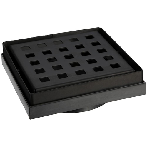 316 Stainless Steel Floor Grate Square 80mm Matte Black