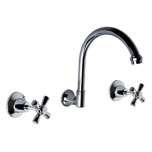 Old Kent Wall Sink Set Chrome Plated