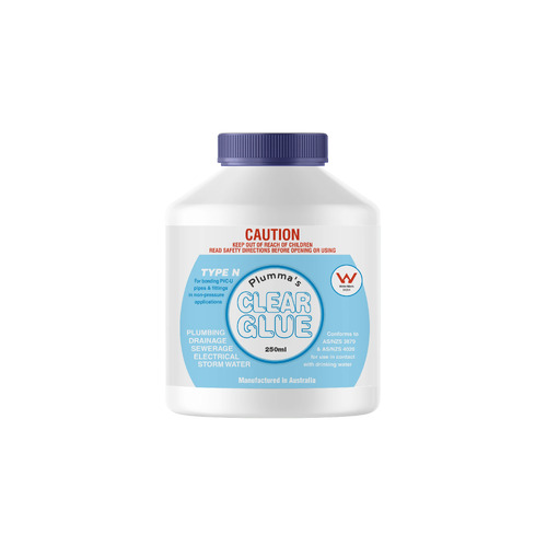 250ml Plumma’s Low Vapour Clear Glue Solvent Cement