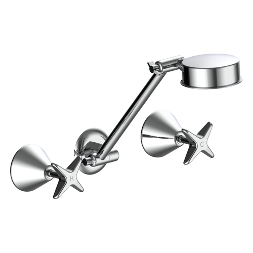 Aurora Star Shower Set - A/D Shower - 3 Star - Jumper Valve Chrome
