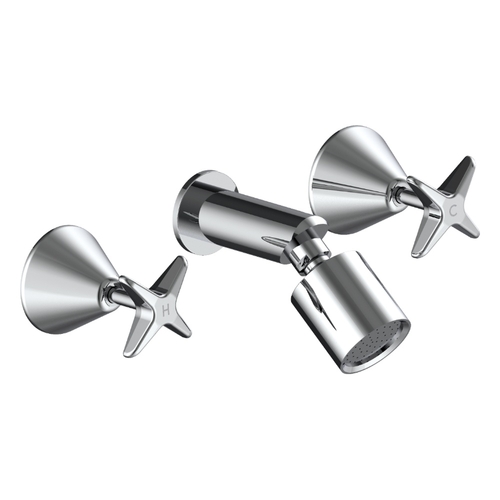 Aurora Star Shower Set - Sileno Shower - 3 Star - Jumper Valve Chrome
