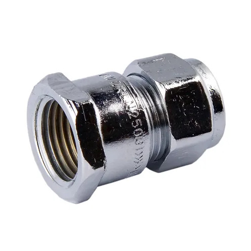 15FI X 20C Nylon Compression Union Chrome Plated 