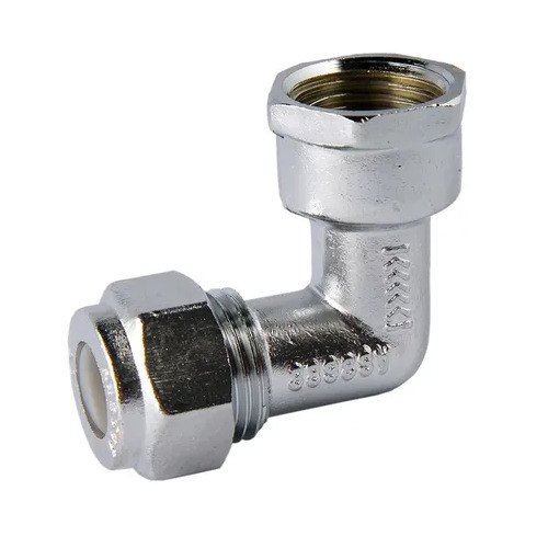 15FI X 15C Nylon Compression Elbow Chrome Plated 