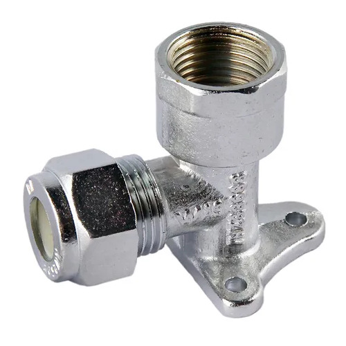 15FI X 15C Nylon Compression Elbow Lugged Chrome Plated 