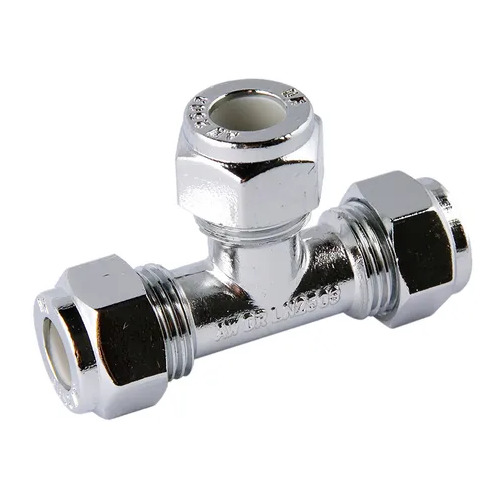 20C X 20C X 20C Nylon Compression Tee Triple Chrome Plated 