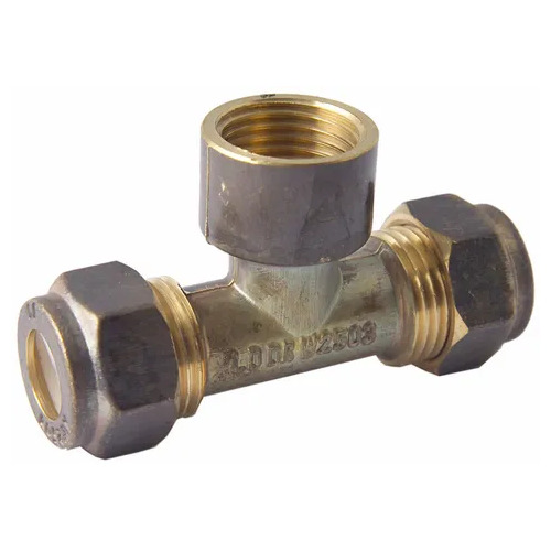15C X 15C X 15FI Nylon Compression Tee Double Brass 