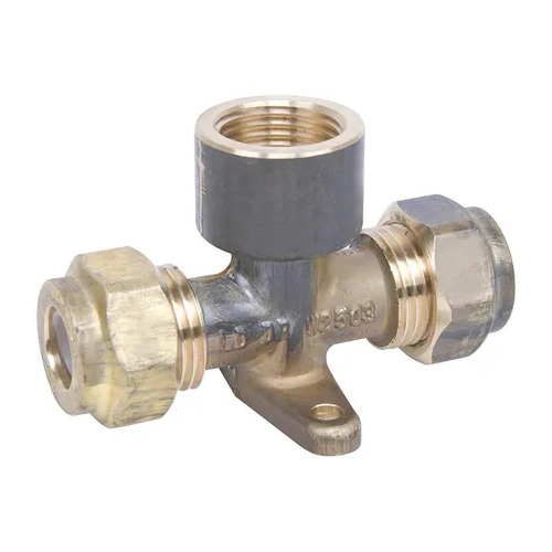 15C X15C X 15FI Nylon Compression Tee Double Lugged Brass 