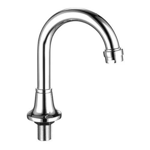 120mm Curved Basin Spout Swivel Tube Chrome Plated 