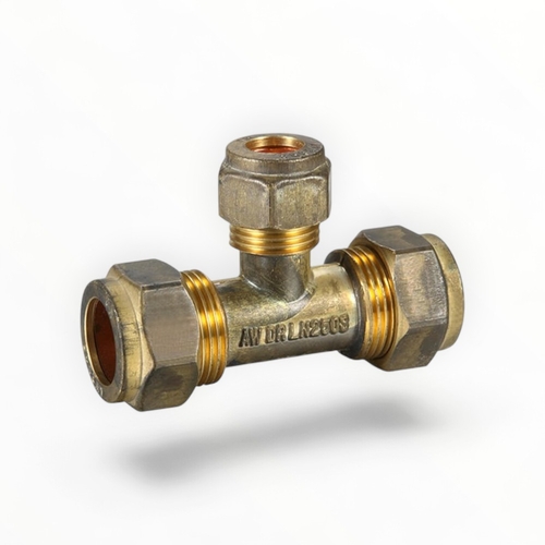 Copper Compression Tee BR Reducing 20C X 20C X 15C LF