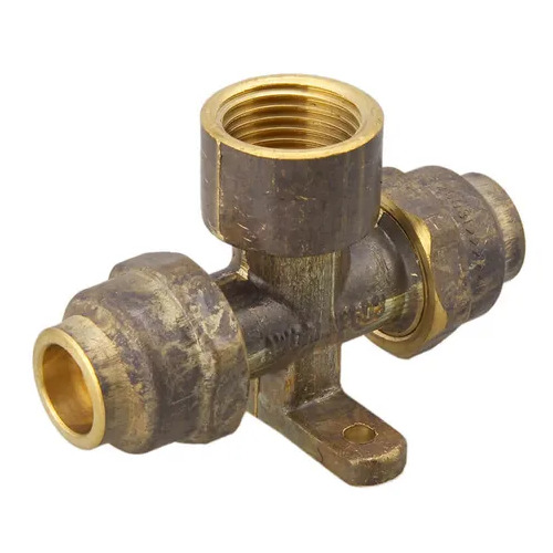 15C X 15C X 15FI Flared Compression Tee Lugged Brass 