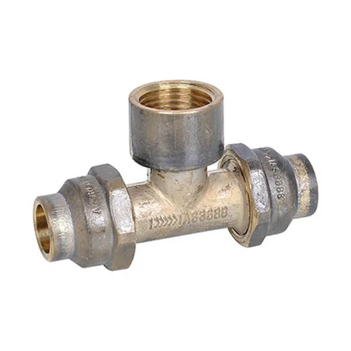20C X 15FI Flared Compression Tee Brass 
