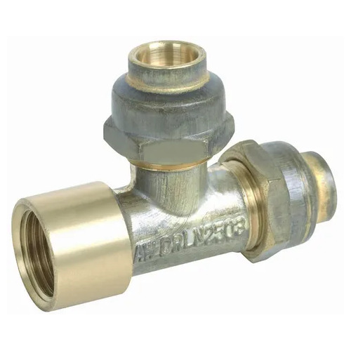 15FI X 15C X 15C Flared Compression Tee Brass 
