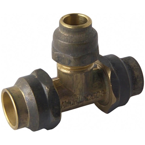 20mm FL X 15mm FL X (15mm FL Centre) Flared Compression Tee Reducing Brass