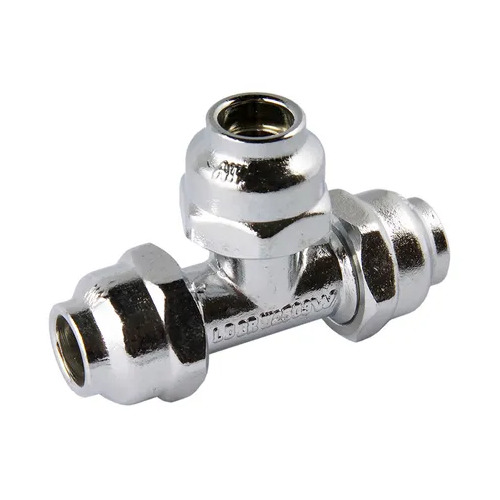 15C X 15C X 15C Flared Compression Tee Chrome Plated 