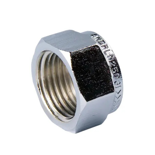 15mm Hexagon Cap Screwed Chrome Plated 