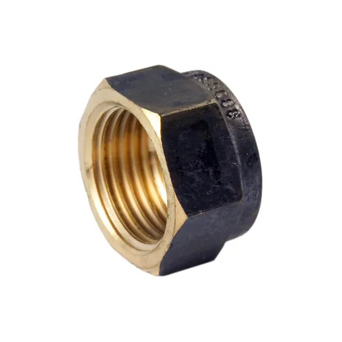 20mm Hexagon Cap Screwed Brass 