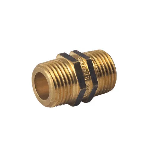 15mm Hexagon Nipple Brass 