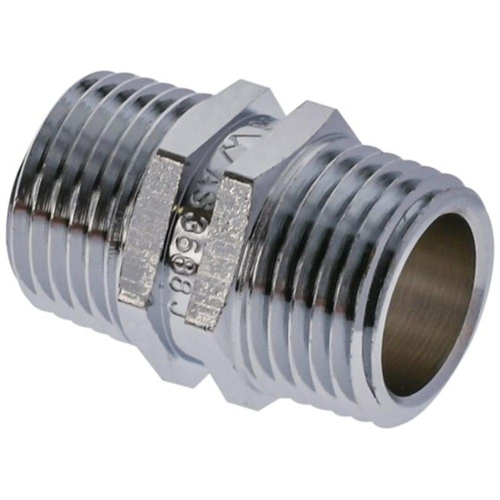 20mm Chrome Plated Hexagon Nipple Brass